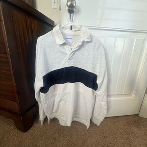 Old Navy White Polo Sweatshirt